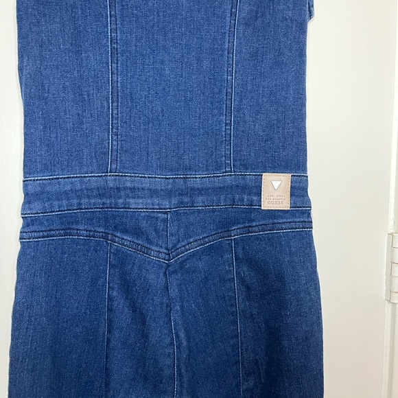 Guess brand Y2K denim stretch jumpsuit with exposed zipper, size 2 - Picture 6 of 8
